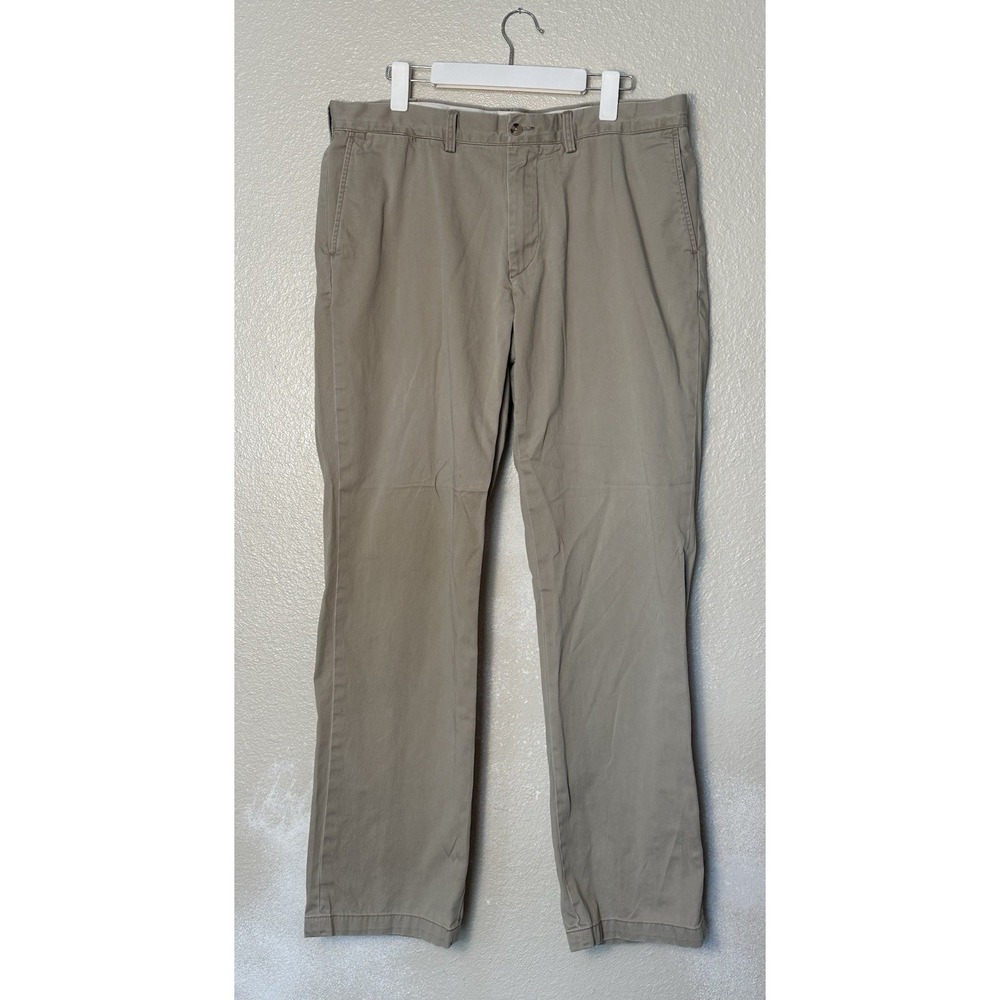 POLO RALPH LAUREN Classic Fit Flat Front Chino Pant In Light Khaki Size 38x34